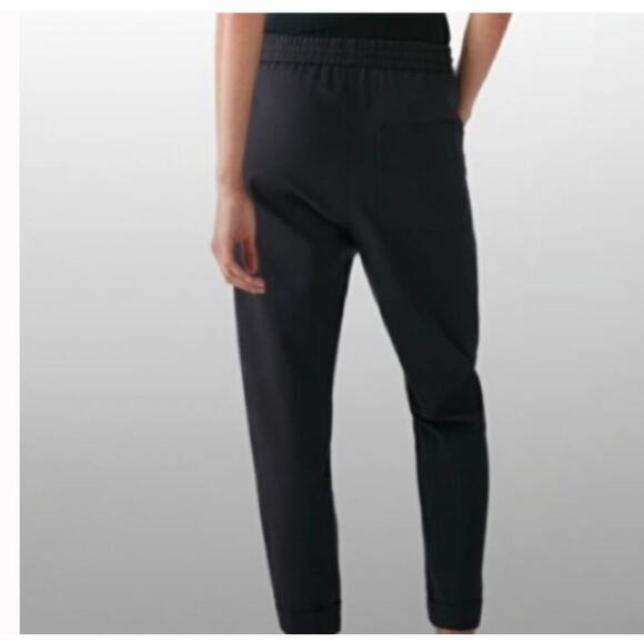 COS Relaxed Fit Cotton/Linen Blend Drawstring Black Pants Women's Size 10 - Picture 6 of 8